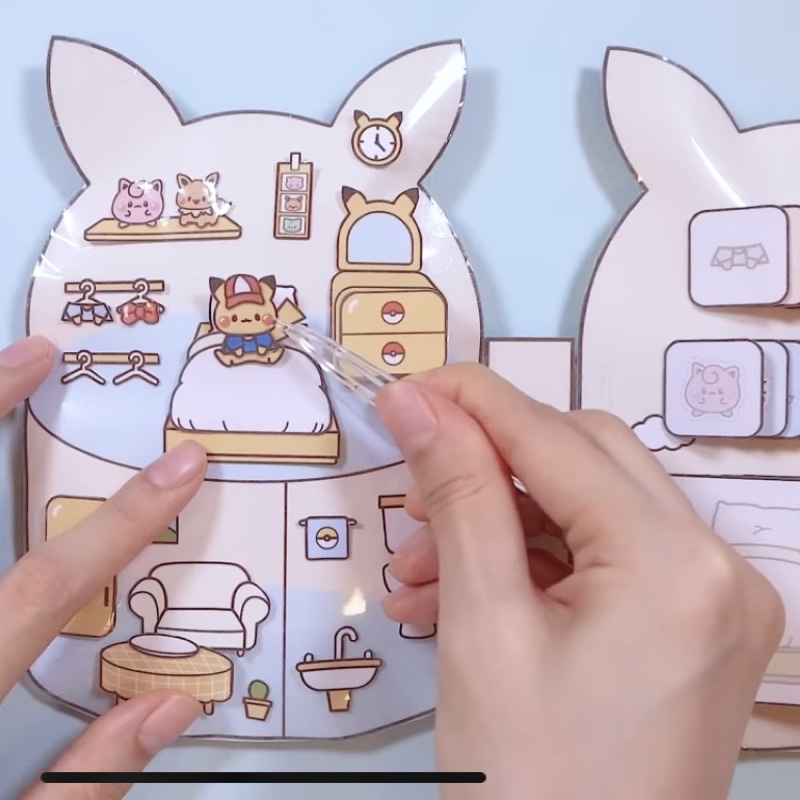 Squishy giấy nhà của Pikachu