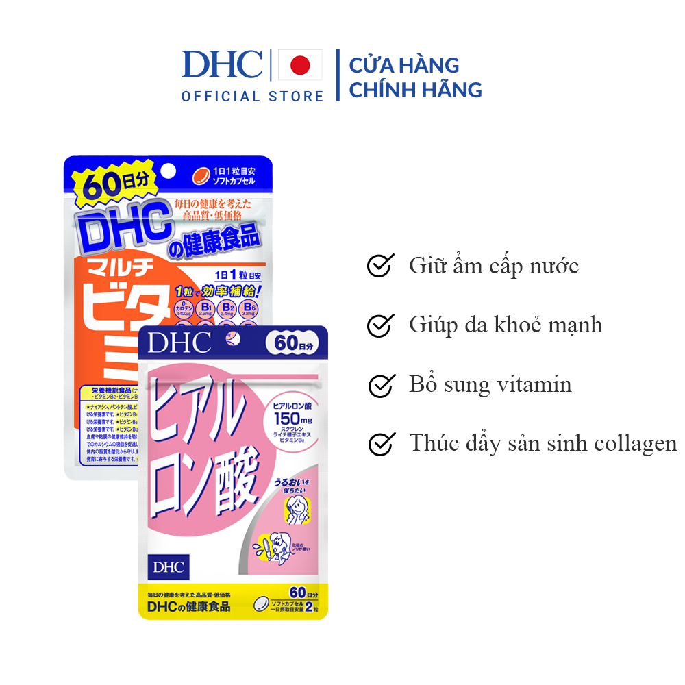 Combo Viên Uống DHC Nuôi Dưỡng Làn Da 60N (Multi & HA)