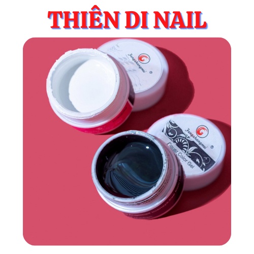 Gel vẽ nail siêu đặc, gel vẽ nổi đen trắng trang trí móng MOON NAIL
