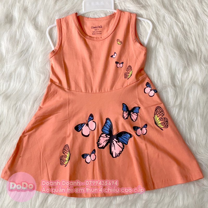 Váy bé gái sát nách cotton 4 chiều từ 10-40kg