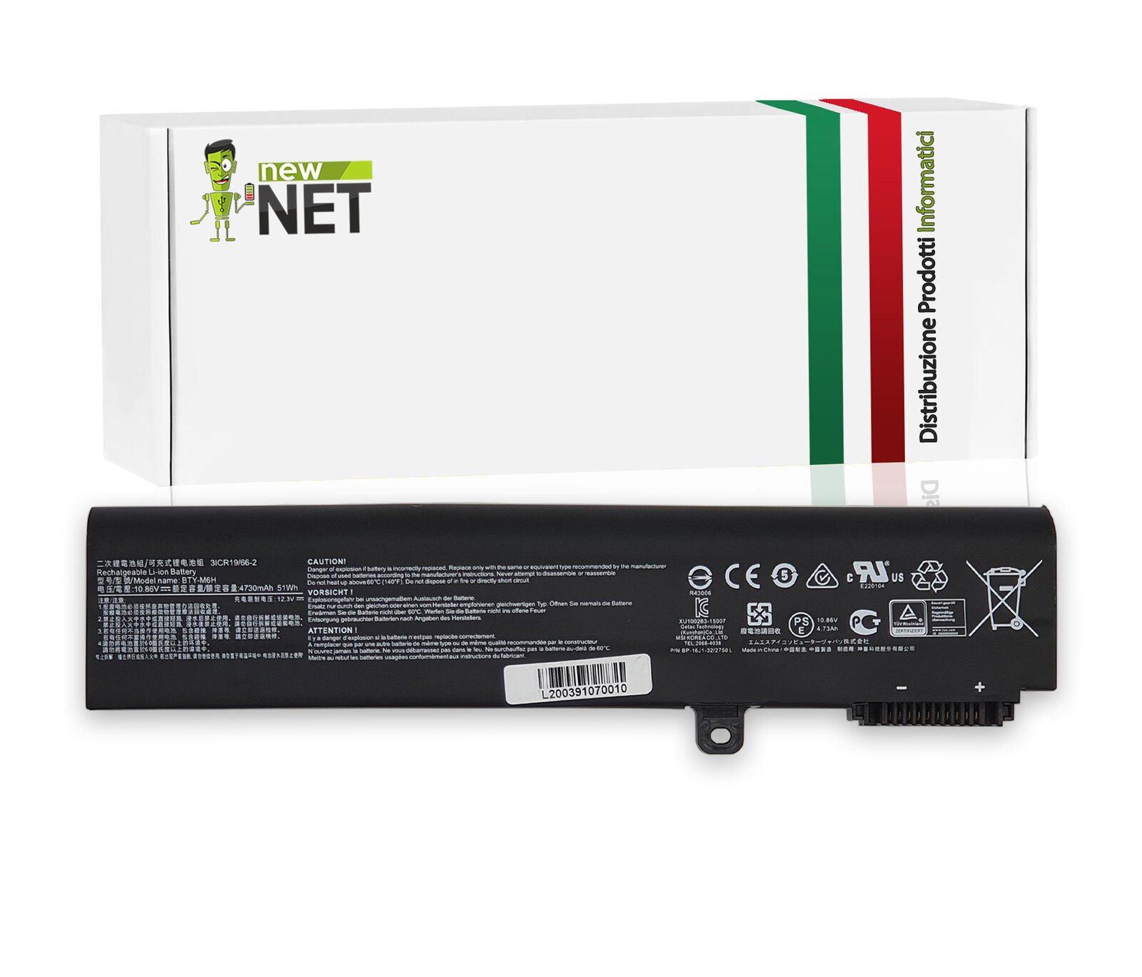 PIN LAPTOP MSI  GL72 GL62 GL63 GP62 BTY-M6H MS-16J2