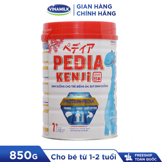 Sữa bột Pedia Kenji 1+, 2+ 850g [Dành cho trẻ biếng ăn nhẹ cân]....: