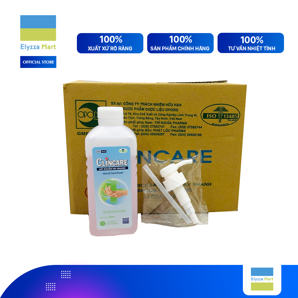 DUNG DỊCH SÁT KHUẨN TAY NHANH CLINCARE 500ML (OPODIS PHARMA)