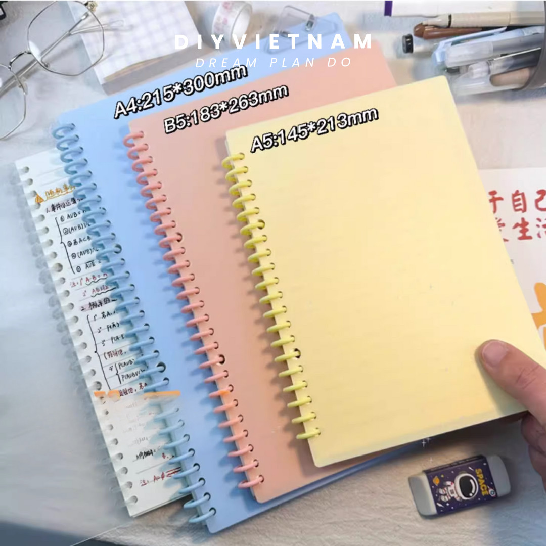 BÌA PHÂN MÀU SỔ CÒNG A5(20)/B5(26)/A4(30)