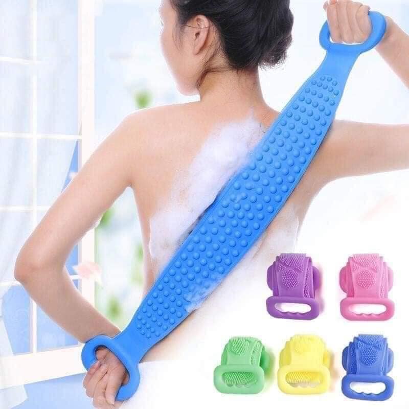 Dây Tắm Chà Lưng 2 mặt Bằng Silicone mẫu mới, Dây chà lưng silicon tẩy tế bào chết, dây tắm chà lưng 2 mặt silicon, Dây chà lưng silicon tẩy tế bào chết, dây tắm chà lưng 2 mặt silicon