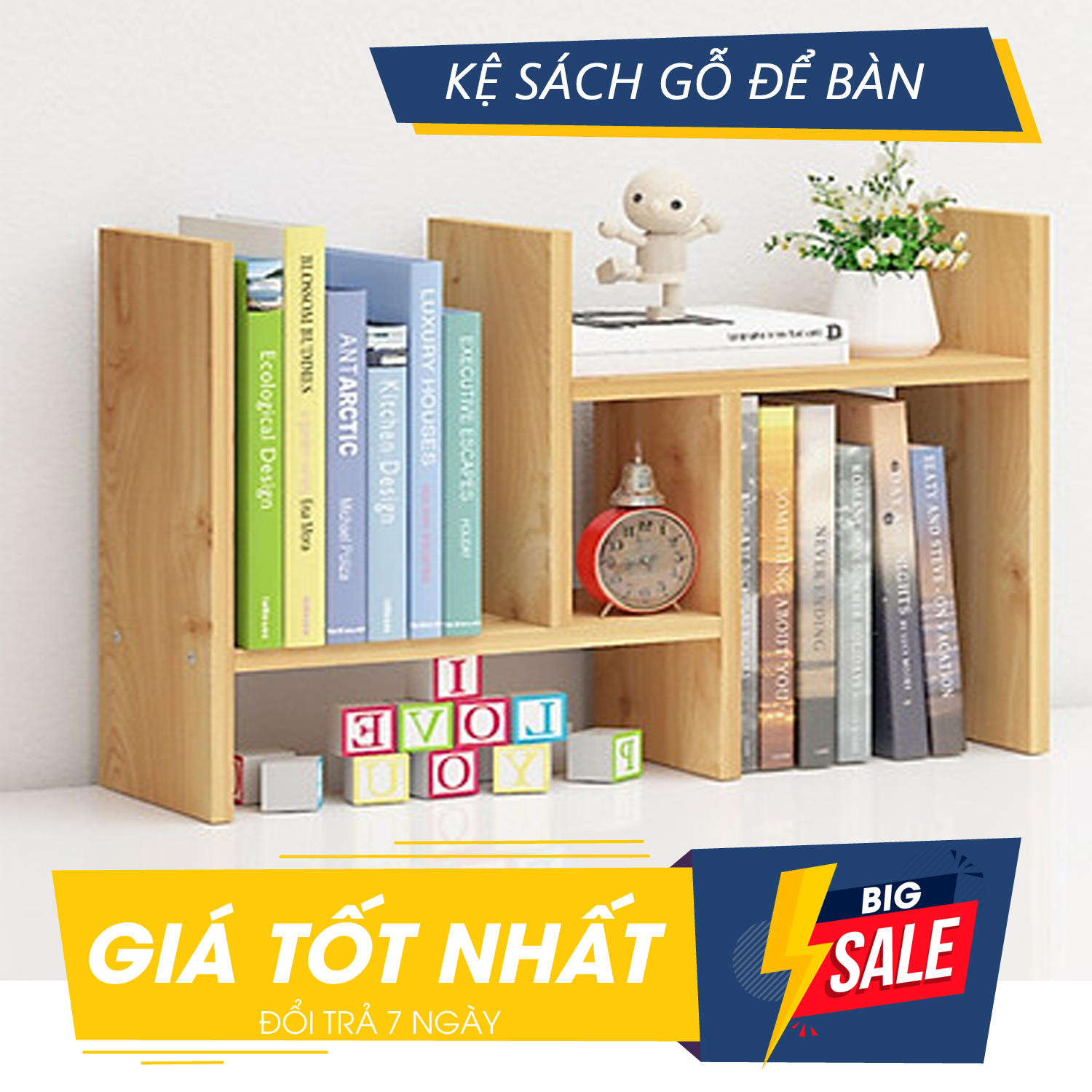 Kệ sách gỗ - Kệ sách gỗ để bàn - Kệ sách để bàn - Kệ sách - Kệ sách để bàn giá rẻ- Tủ sách gỗ, giá sách, kệ sách mini để bàn giá rẻ Vega365