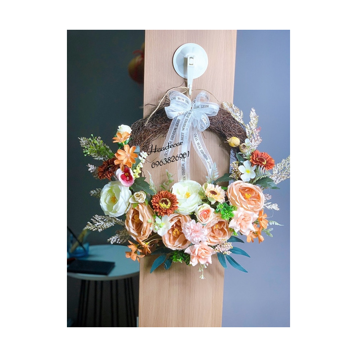 Hoa Giả Hoa Lụa -Decor Hoa Treo Tường -Treo Cửa, Trang Trí