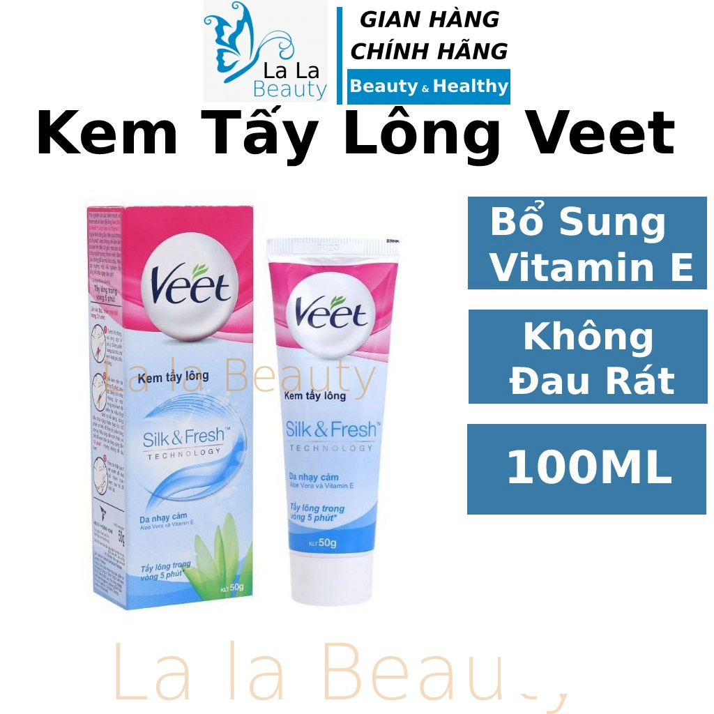 Kem Xịt Tẩy Lông VEET Pháp 100ML Tẩy Lông Chân Tay, Nách Vùng Kín Vĩnh VIễn Không Đau Rát, Huyền Phi Phụ Nữ Cao Cấp Dạng Kem LaLa Cosmetic