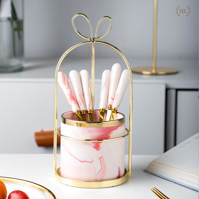 Lẵng sứ vân đá