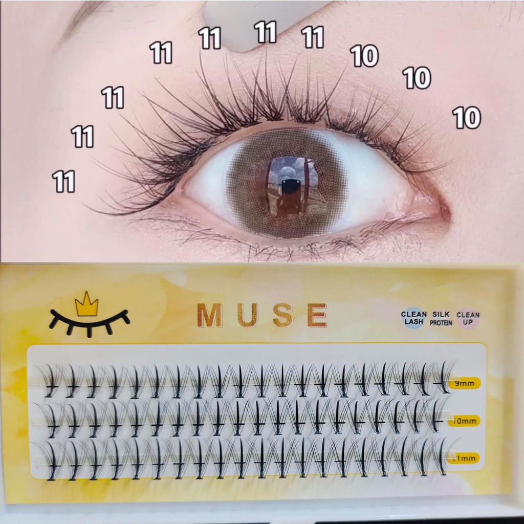 Lông mi rời muse n01, n02, n03, n04 lông mi giả thiên thần hình chữ a, mi giả tự nhiên