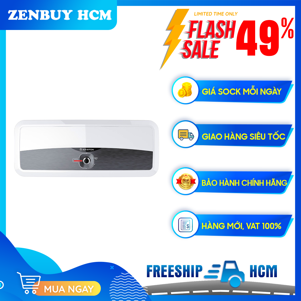[HCM][Trả góp 0%]Máy nước nóng gián tiếp Ariston SL2 20 R 2.5 FE