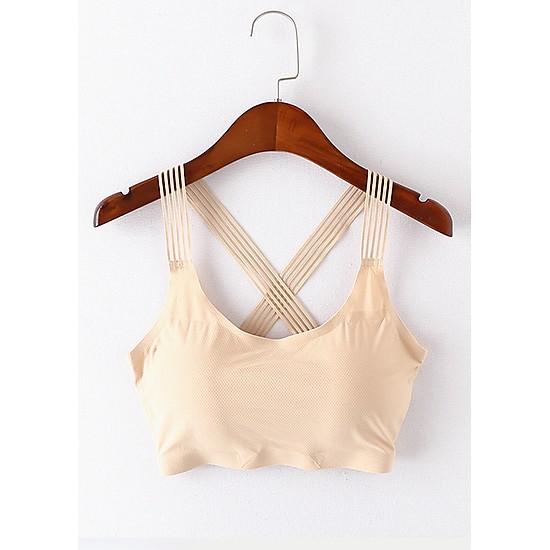 Áo Bra Su Thông Hơi Dây Chéo Women Tank Tops Female Strap Wrapped Cheast Tube Tops Sexy Underwear Bra For Women