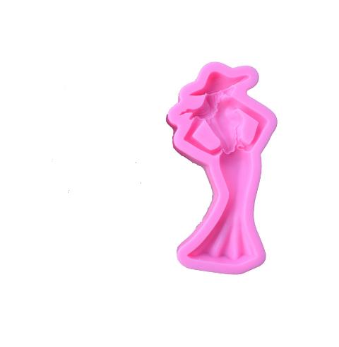 Khuôn silicon 3d cô gái mặc váy điệu đà