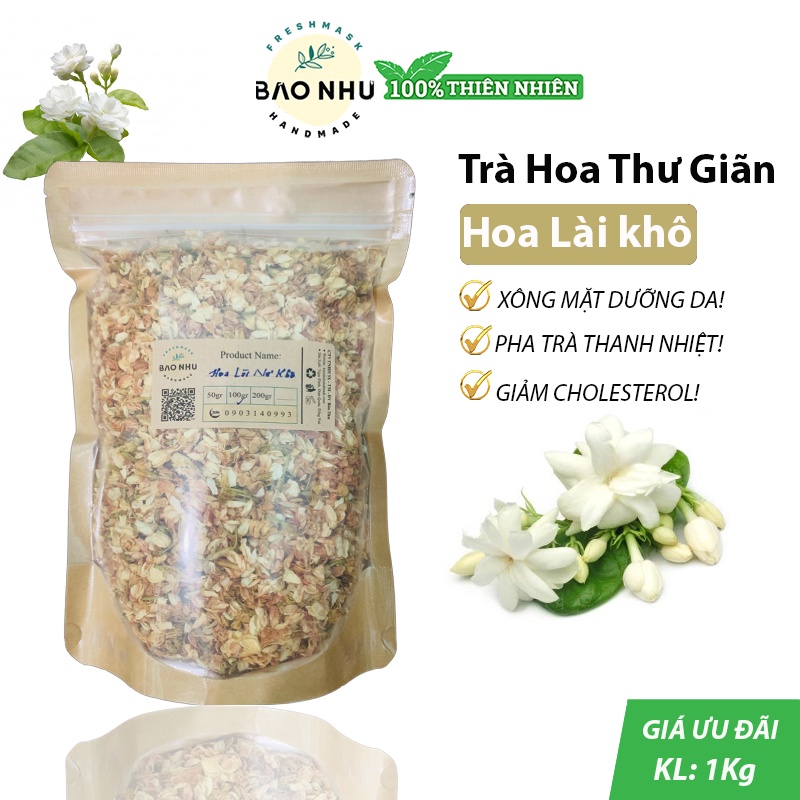 1Kg Hoa Lài (Nhài) nở sấy khô