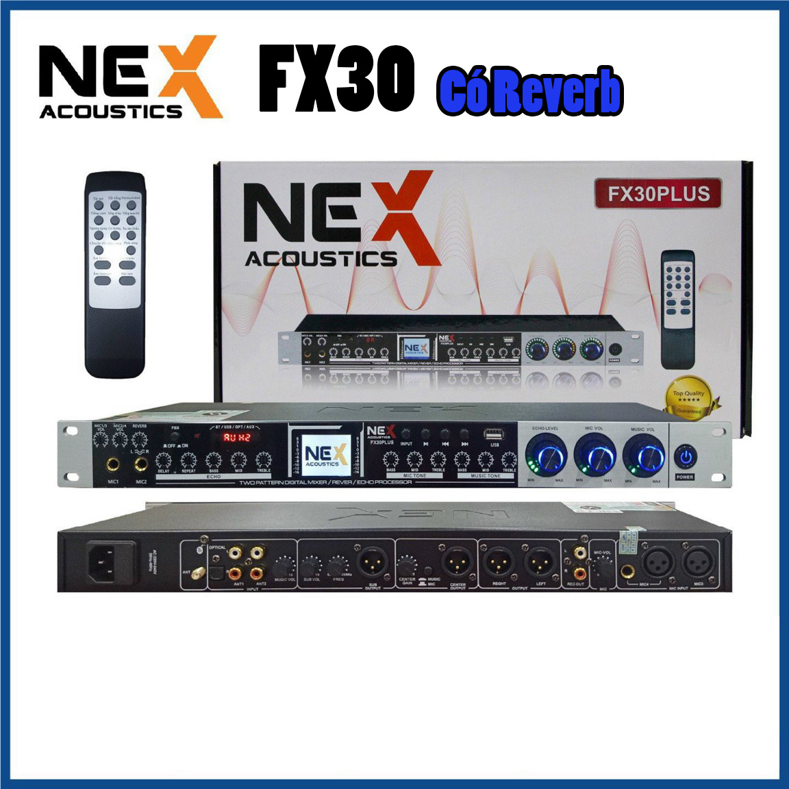Vang cơ Bluetooth  FX30 chống hú có Reverb