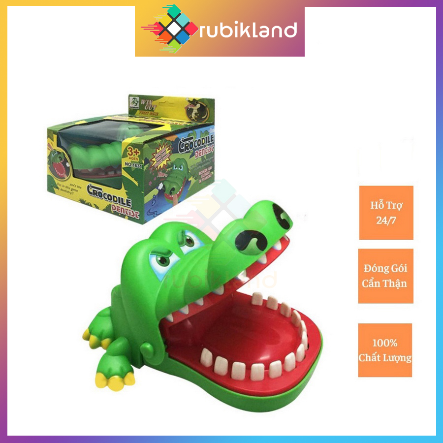 Trò chơi khám răng cá sấu crocodile dentist loại tốt cá sấu cắn tay đồ chơi trẻ em xả stress vui nhộn giải trí