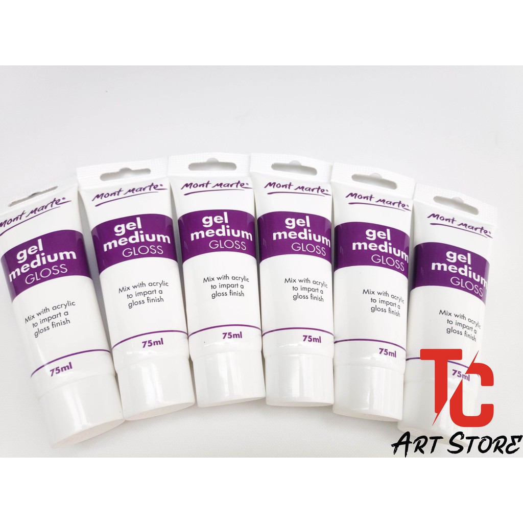 Dung Dịch Pha Màu Medium Acrylic Mont Marte Gloss/Matt/Retarder (Tuýp 75Ml)