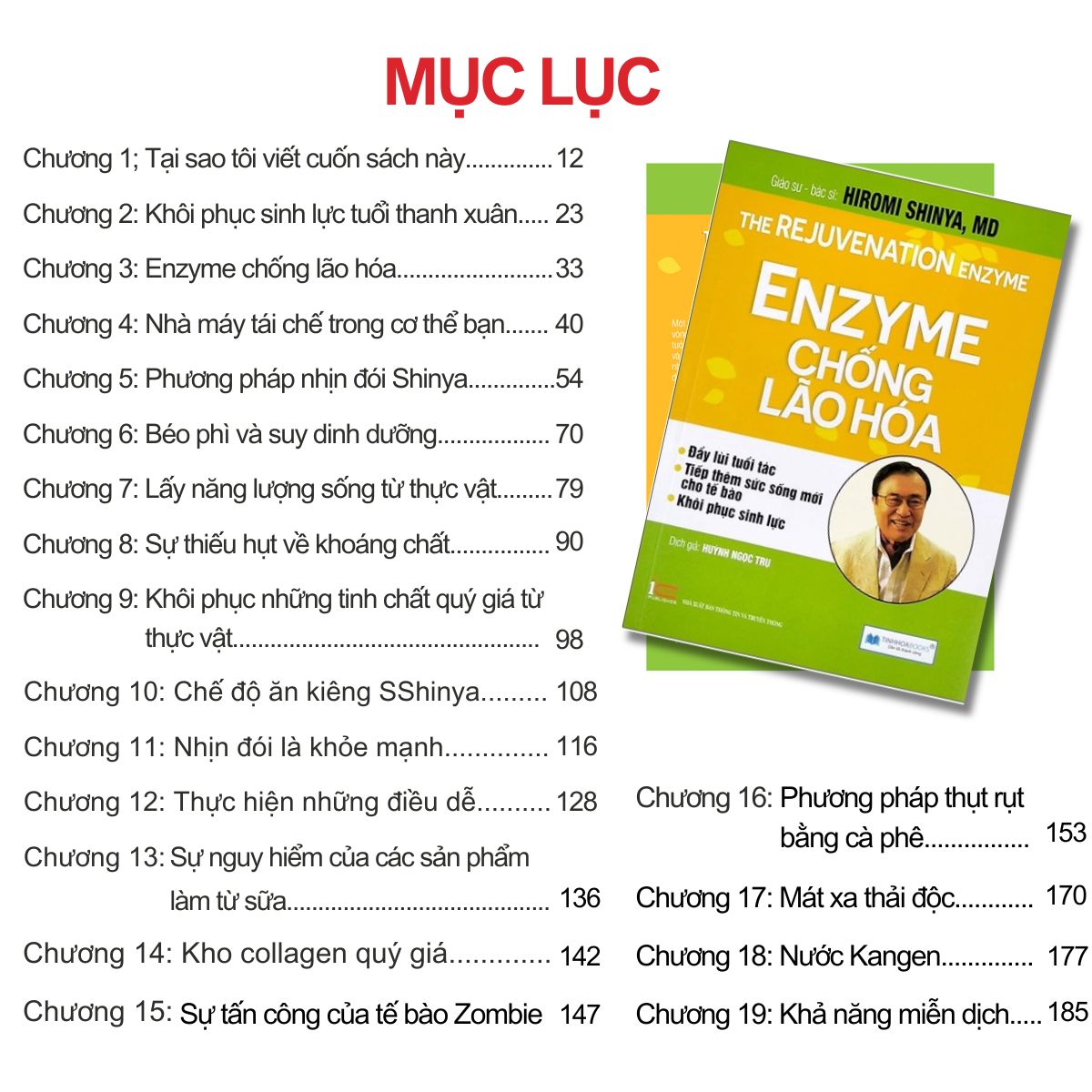 Sách Enzyme chống lão hóa (TB) TINHHOABOOKS