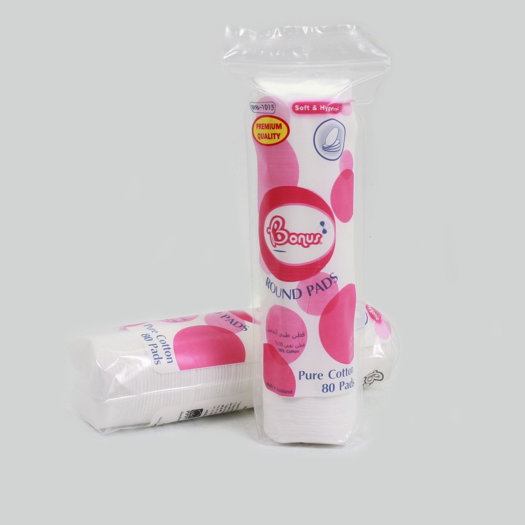 Bông tẩy trang Bonus Thái Lan 80 miếng tròn