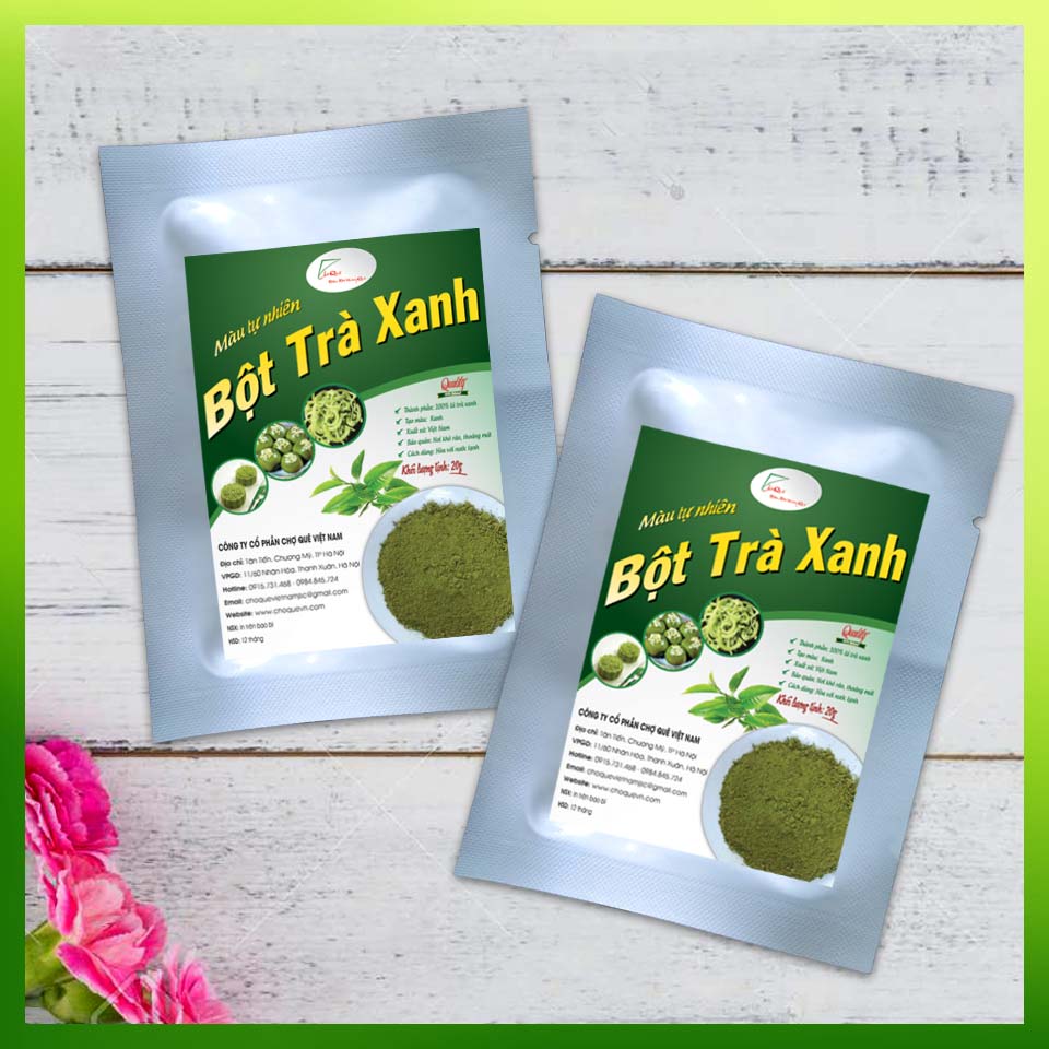 Bột Trà Xanh Nguyên Chất Gói 20g