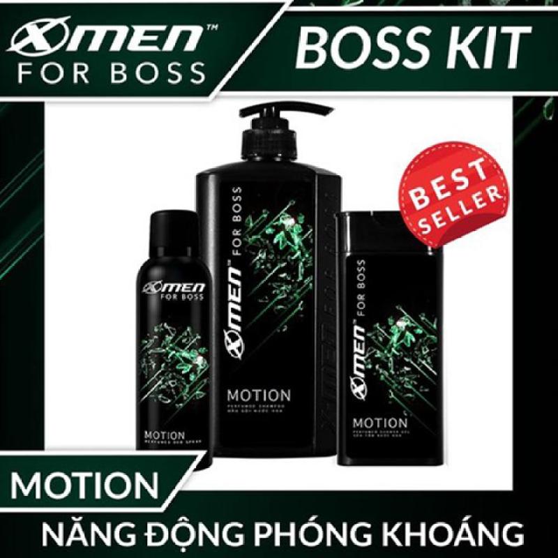 Bộ 3 X-Men for Boss Motion - Dầu gội Motion 650 + Sữa tắm Motion 180g + Xịt khử mùi Motion 150ml nhập khẩu