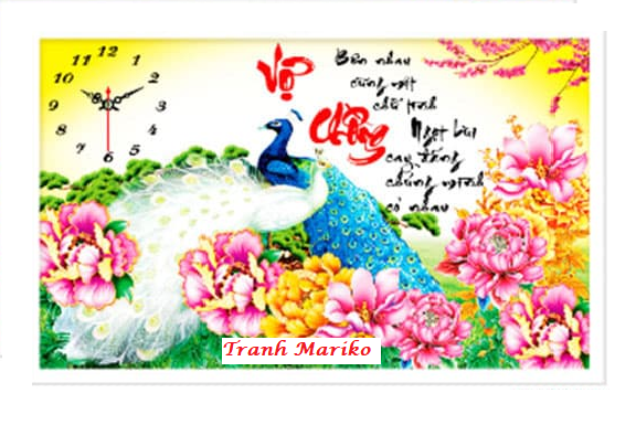 Tranh thêu vợ chồng lv3211 kích thước 65 x 42cm tranh mariko