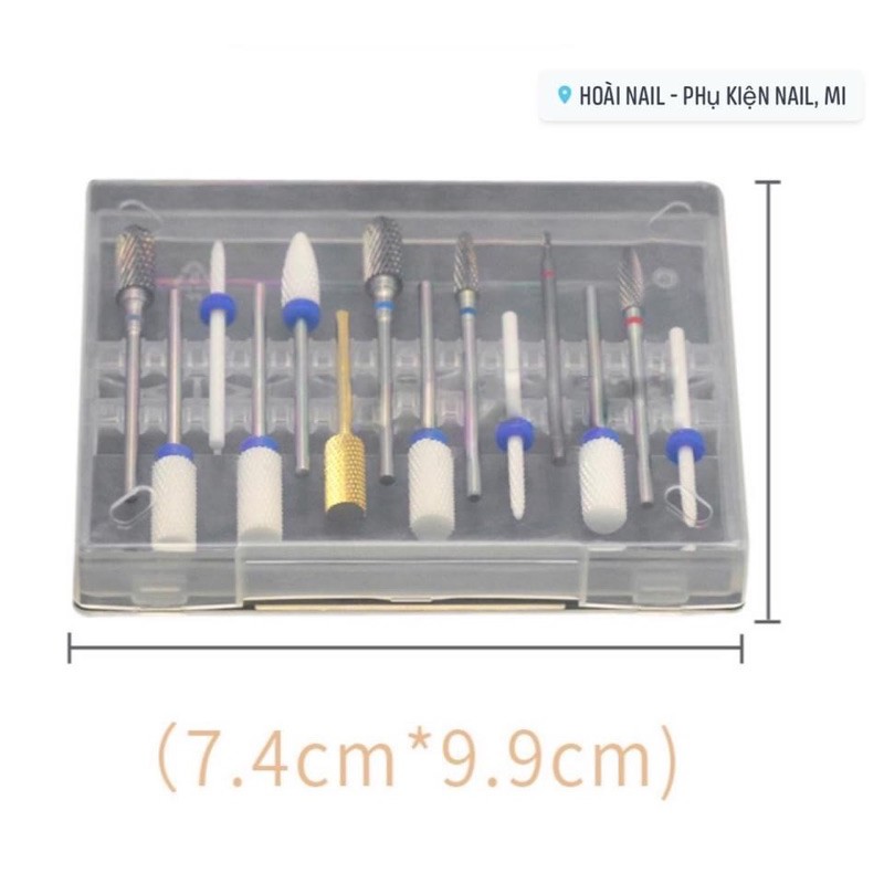hộp đựng đầu mài phụ kiện nail