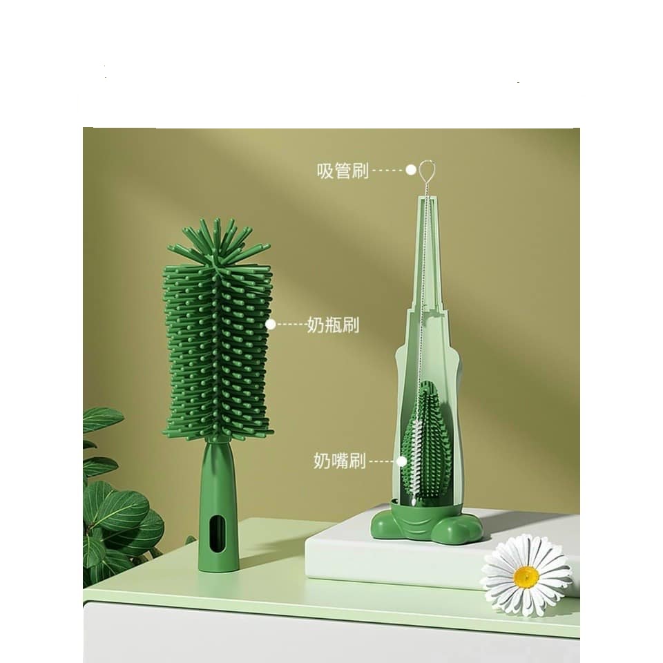 Dụng cụ cọ rửa bình sữa silicon mẫu mới