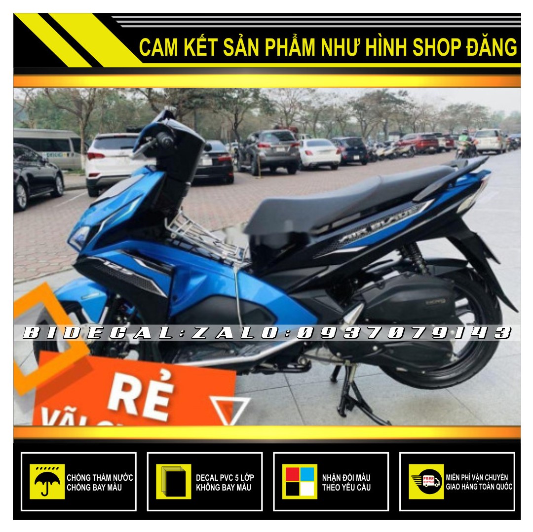 TEM RỜI AIRBLADE MẪU ĐỜI 2017 XANH ĐEN