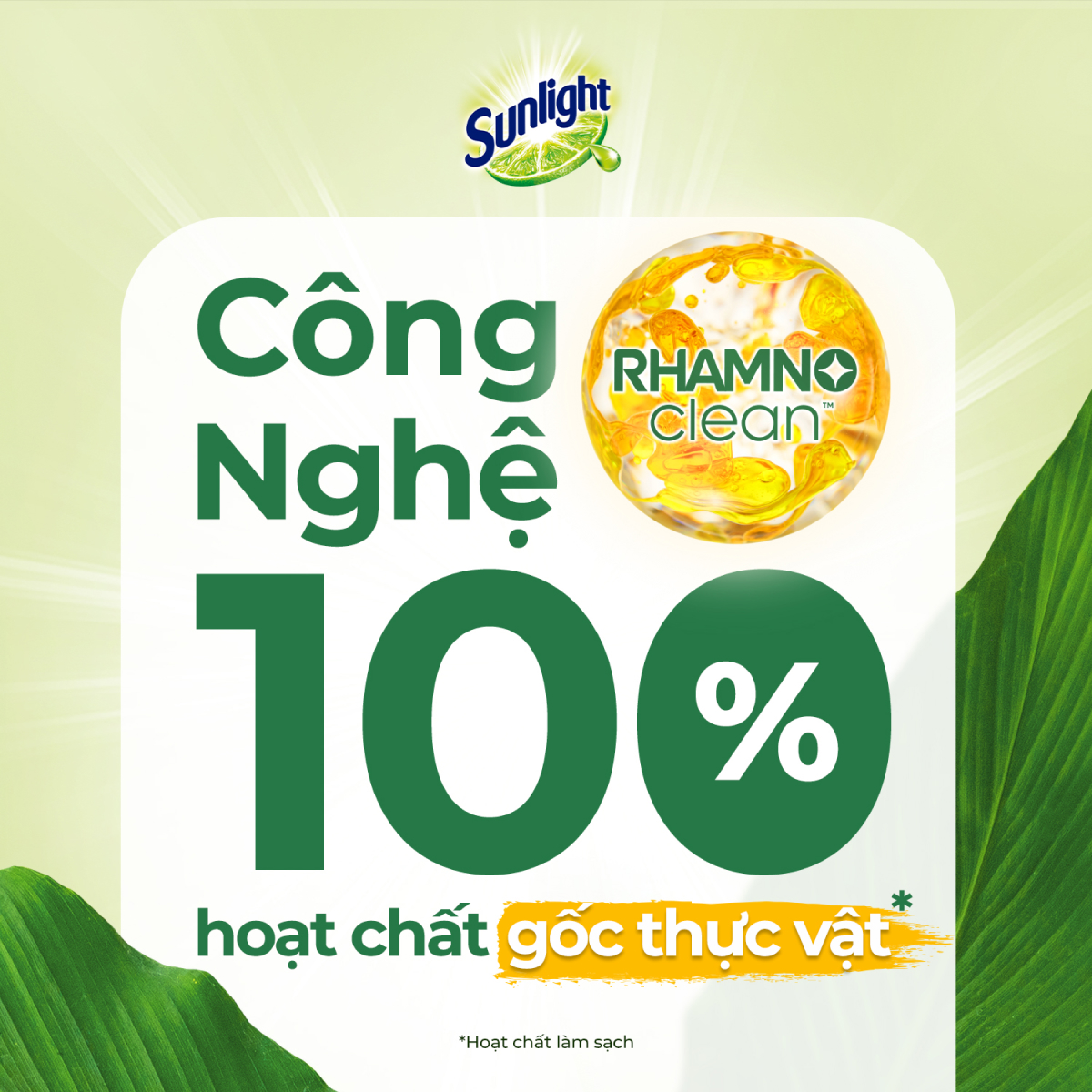 Nước rửa chén Sunlight Bio-care Khử Mùi Tanh Hương Quế & Bồ Hòn 100% Gốc thực vật Chai 3.5kg