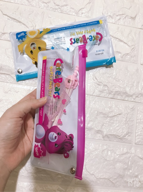 Bộ eke compa túi khoá zip 8018