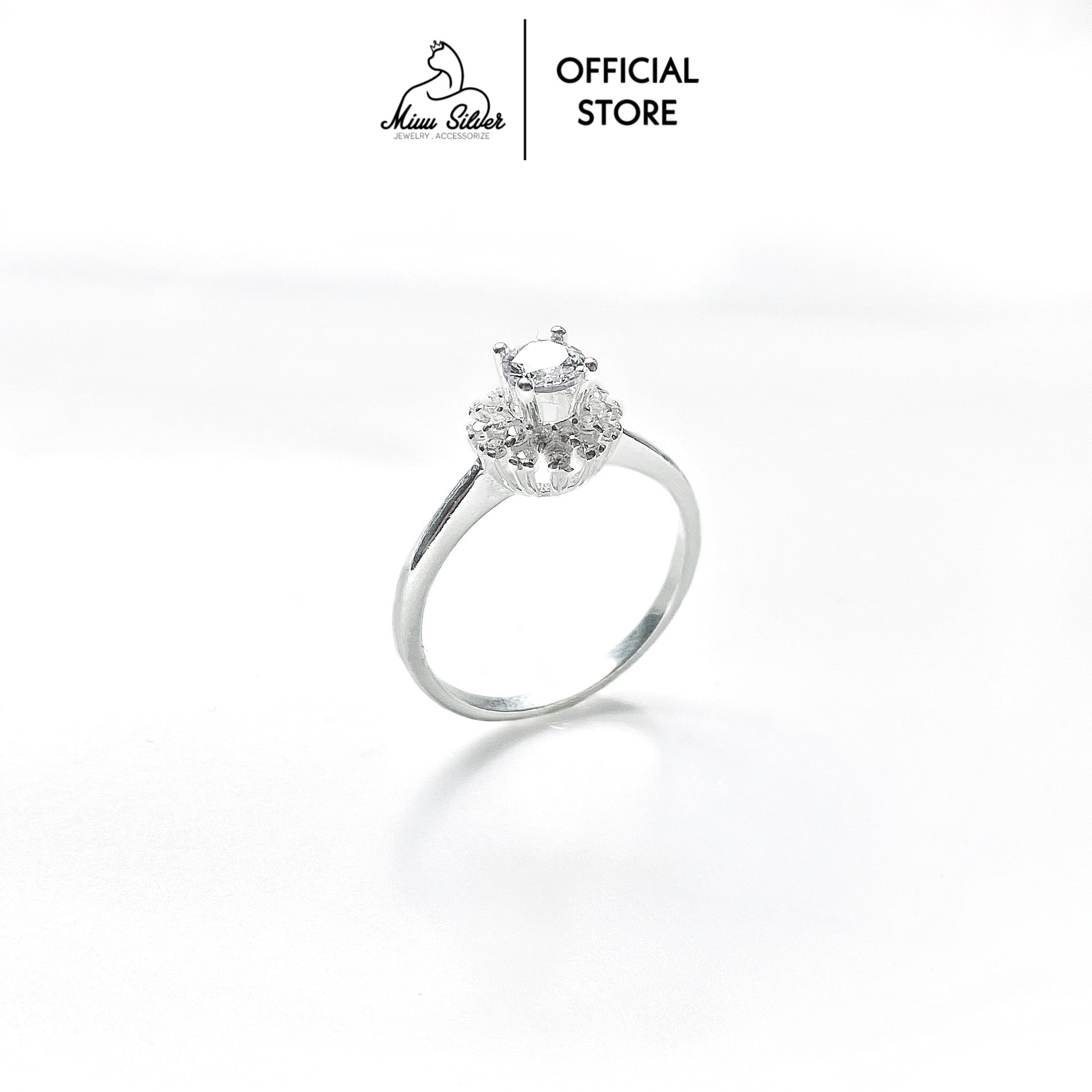 Nhẫn bạc nữ 925 Miuu Silver đính đá Sophia Ring