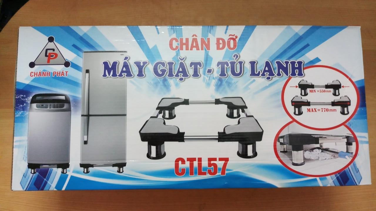 CHÂN ĐỠ MÁY GIẶT- TỦ LẠNH CHÁNH PHÁT- CTL57 ( Máy giặt từ 8- 18 kg. tủ lạnh từ 250l- 450 Lít)