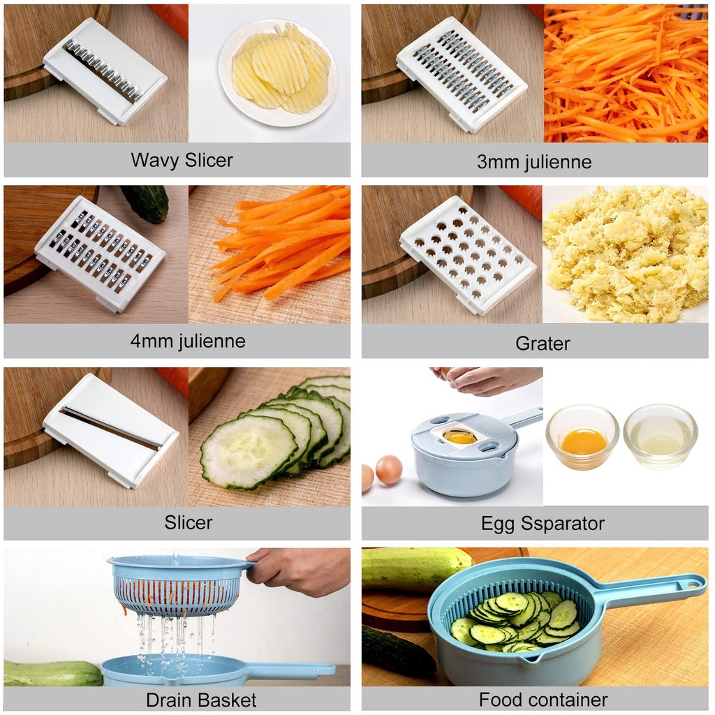 Tooling planed shredded radish fruit multifunction 8 in 1
