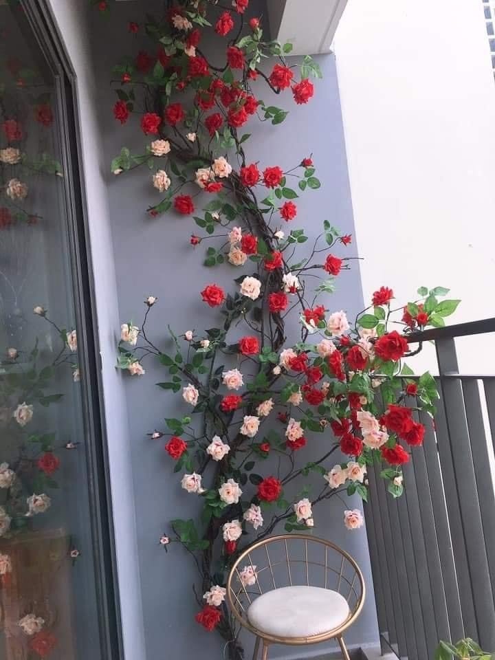 Dây leo Hoa hồng (Hàng cao cấp) - Hoa lụa