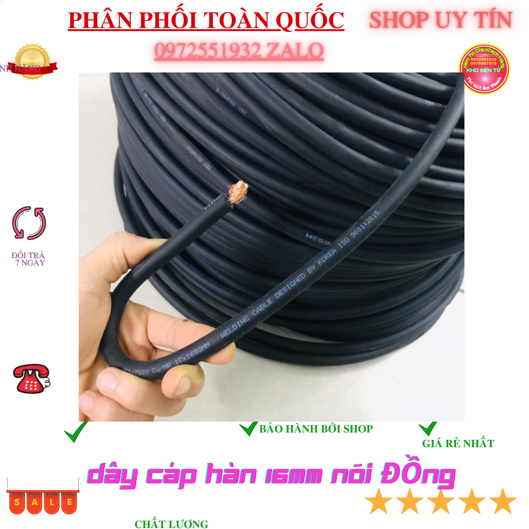 Dây hàn lõi đồng tiết diện lớn hàn ổn định-GIÁ 5M