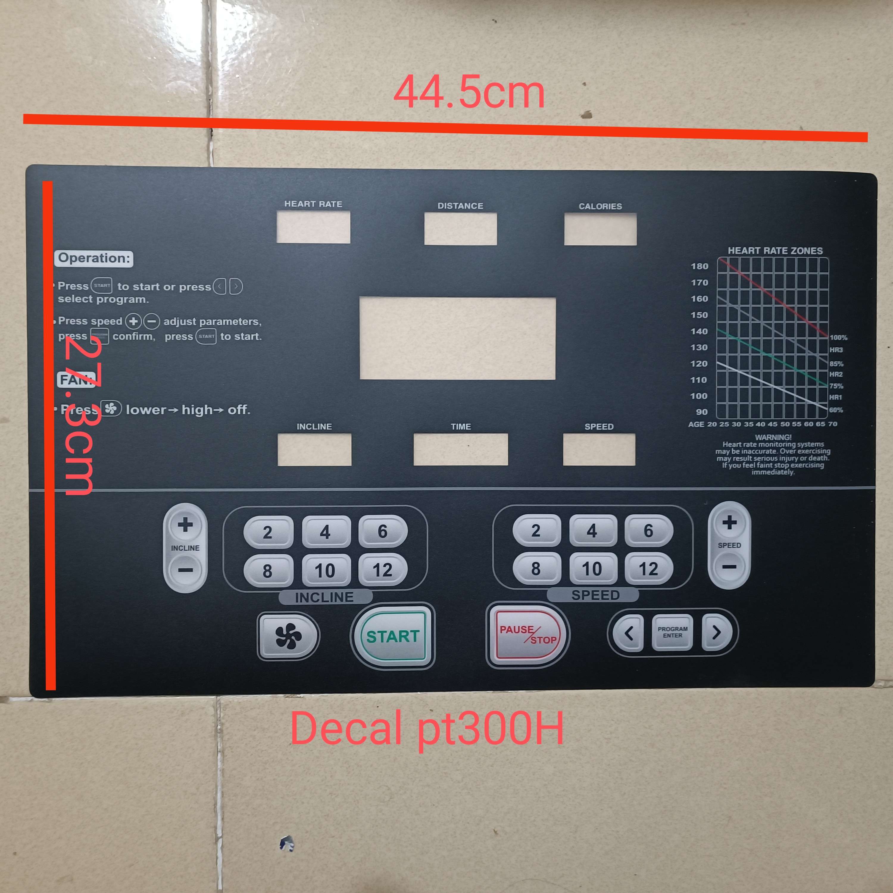 Decal máy chạy bộ Impulse PT300,RT500