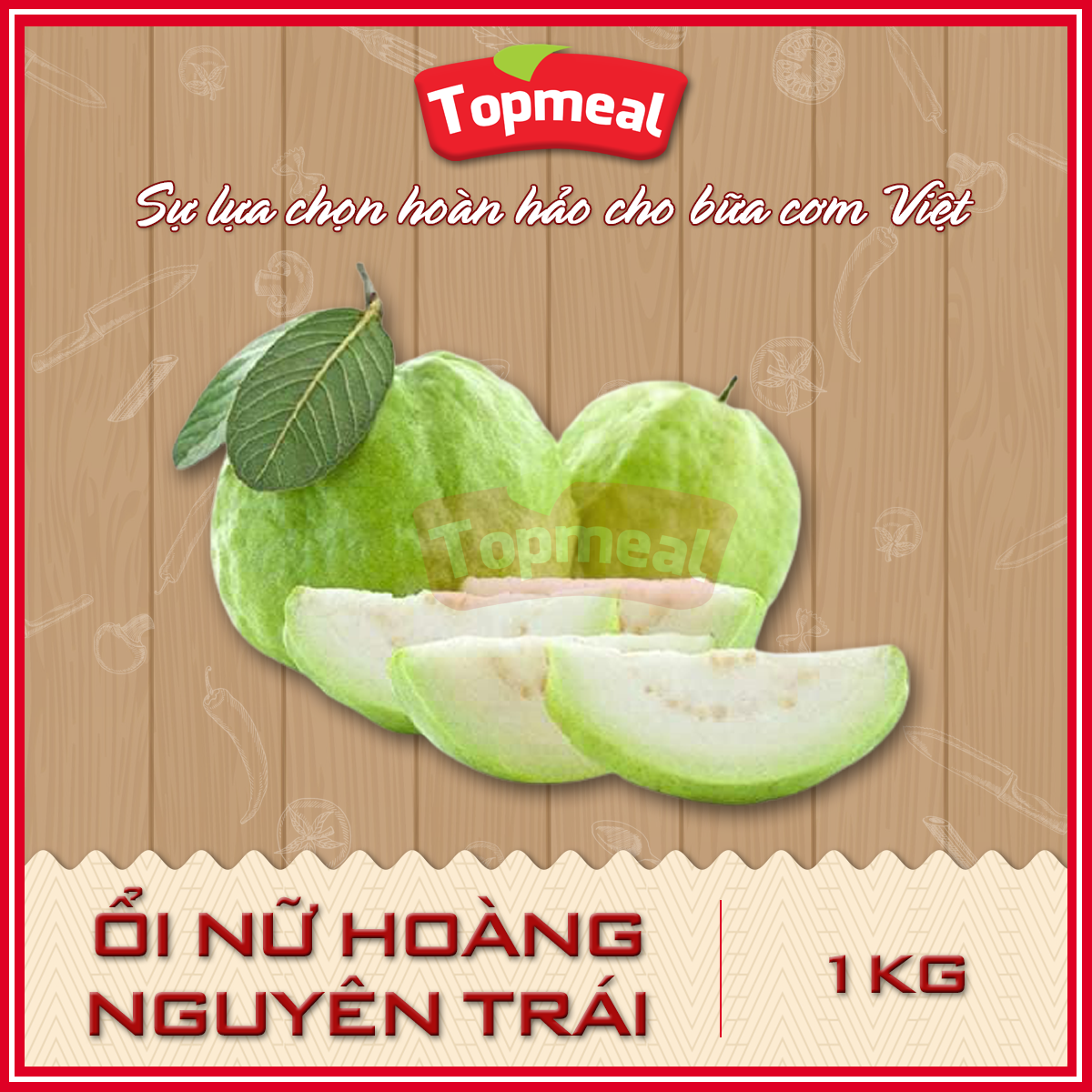 HCM - Ổi nữ hoàng nguyên trái 1kg - Giòn, thơm ngon, ngọt - Giao nhanh