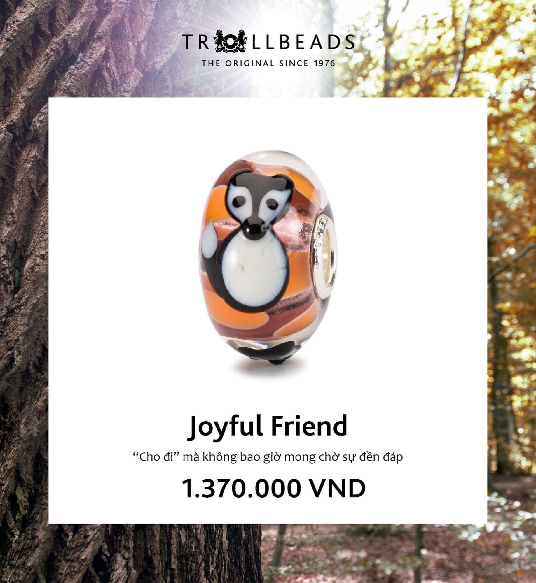 Trollbeads bead thủy tinh cao cấp Honey Bee