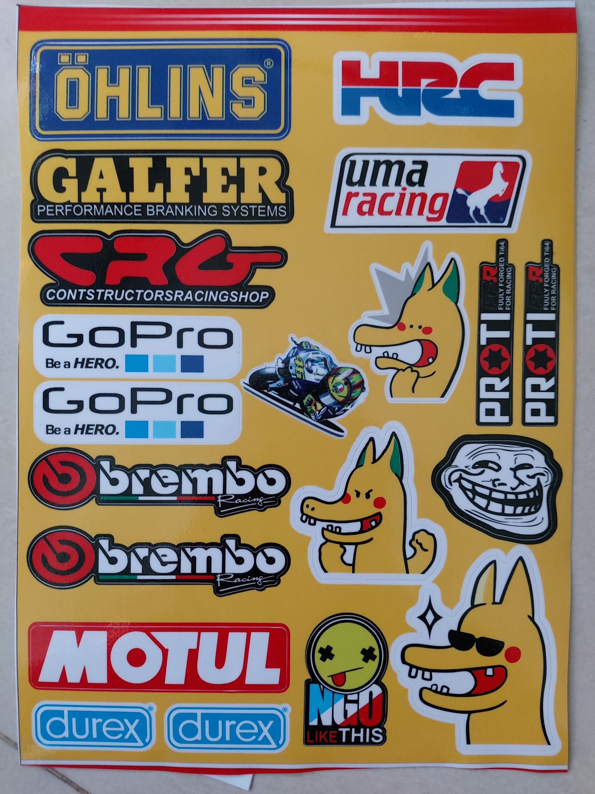 Tem logo sticker nhãn hiệu xe máy  trọn bộ18x25cm