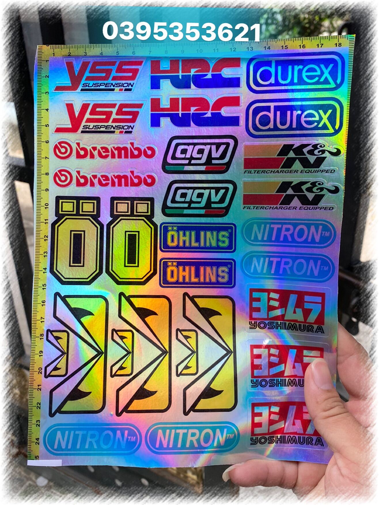 logo Tem dán trang trí xe máy Crom 7 màu giá rẻ