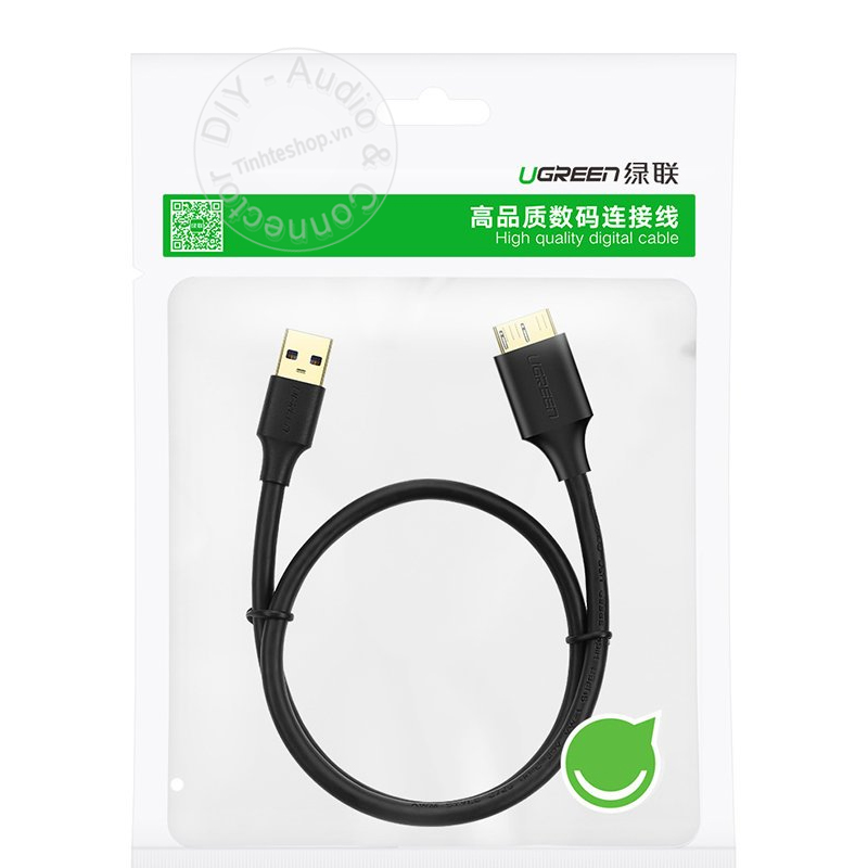 Cáp USB 3.0 cắm cho Ổ cứng di động 2.5'' Ugreen US130 0.25M đến 2M - Dây USB 3.0 AM sang Micro BM
