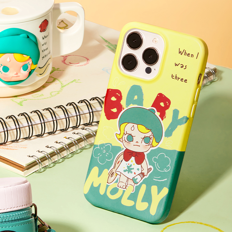 POP MART Baby MOLLY When I Was three!Series Action Figures - Phone Case for iPhone 15 Pro Max