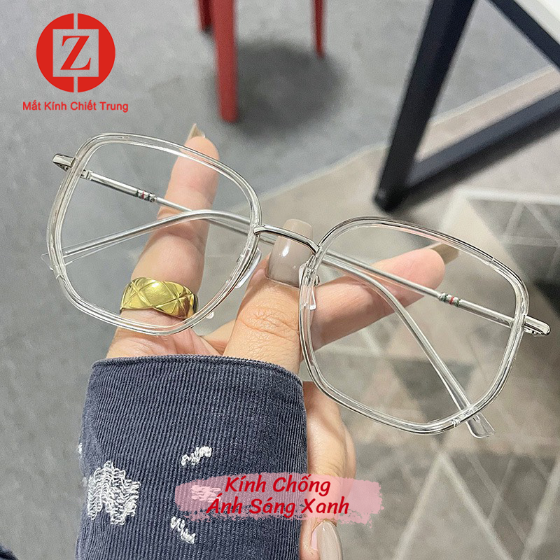 Kính Cận Thị Hot Nhất 2022 Gọng To, phong cách cổ điển chống ánh sáng xanh đủ độ từ 0 tới -4.00 độ mã T6053