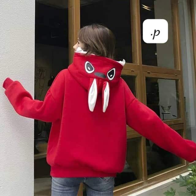 Áo Hoodie Thêu  mũ Thú Cute