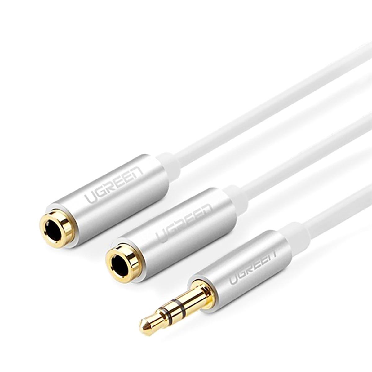 Cáp chia 1 Audio 3.5mm ra 2 Cổng Audio 3.5mm Ugreen 10780 Chính Hãng