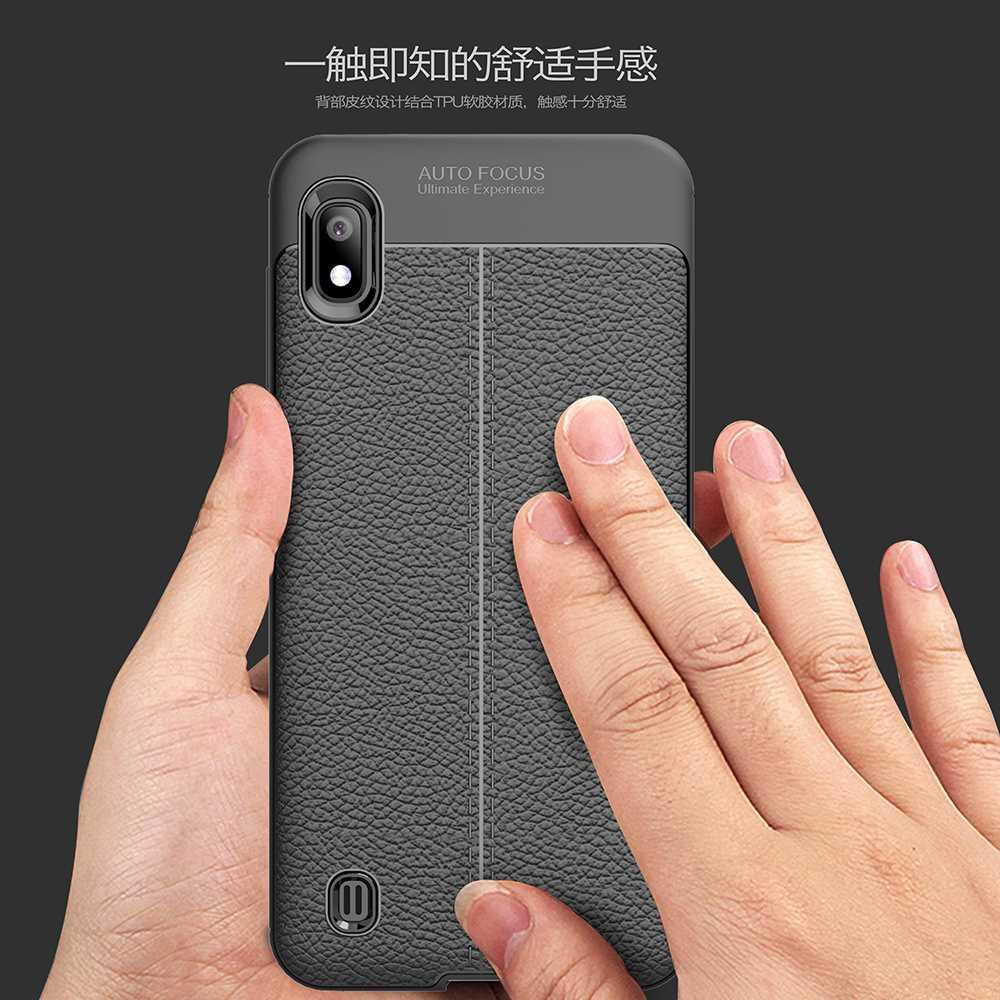 Ốp lưng silicon vân da cho Samsung Galaxy A10 - Auto Focus