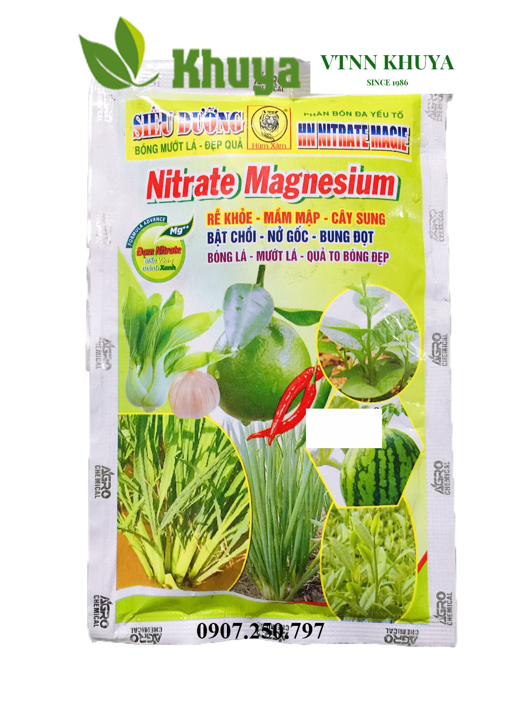Phân bón đa yếu tố HN Nitrate Magie 50gr Rễ khỏe Bật chồi Bóng và Mướt lá