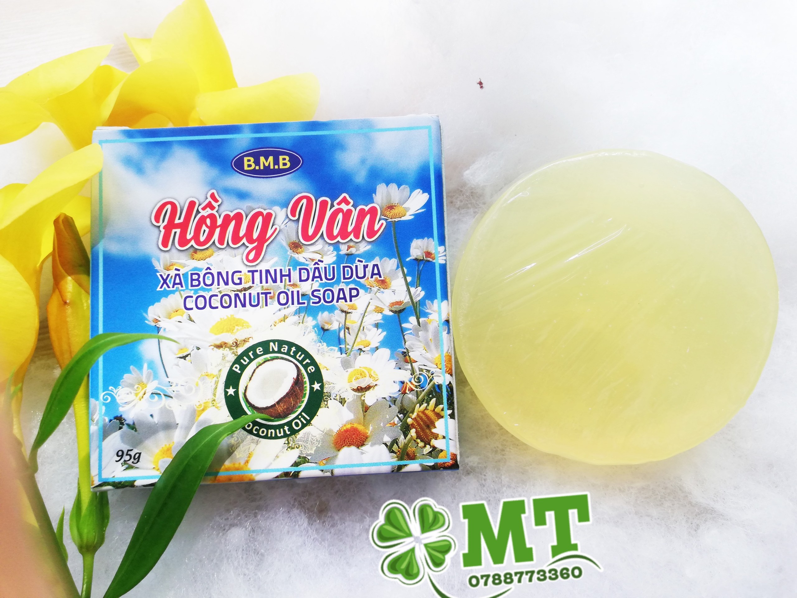 Xà bông dừa Hồng Vân 1 cục