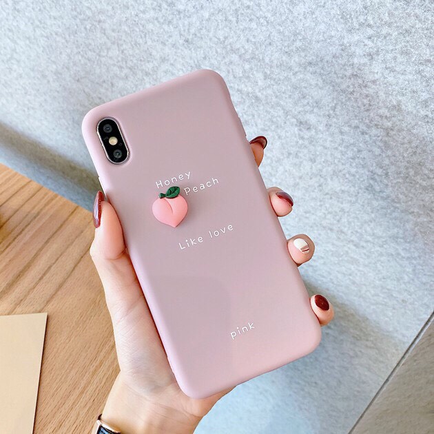 Ốp Lưng Iphone TPU gắn Trái Cây (Gắn Nổi) - Cực CUTE